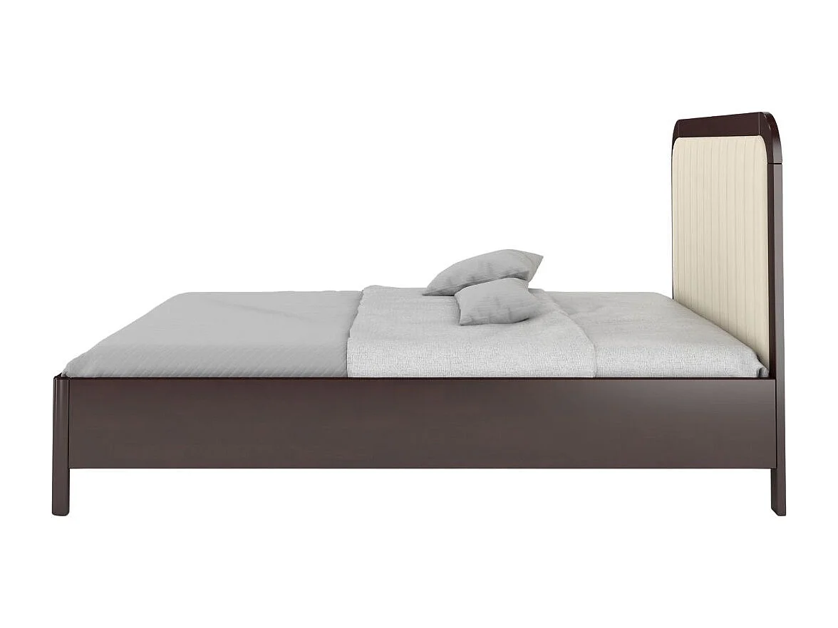 Łóżko bukowe Visby MODENA, 140X200, palisander/ecru