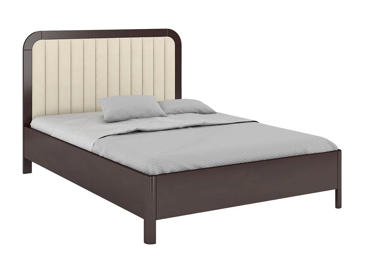 Łóżko bukowe Visby MODENA BC, 160X200, palisander/ecru