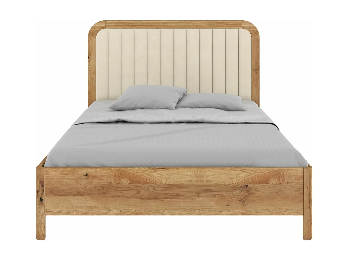 Łóżko dębowe Visby MODENA BC, 160X200, lakier naturalny/ecru