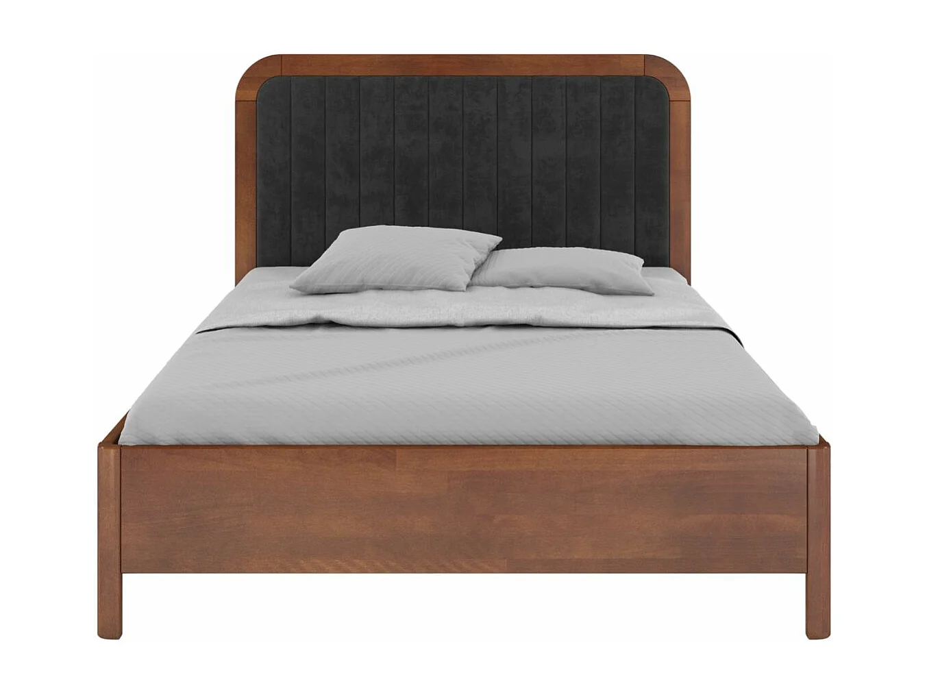 Łóżko bukowe Visby MODENA BC, 180X200, orzech/czarny
