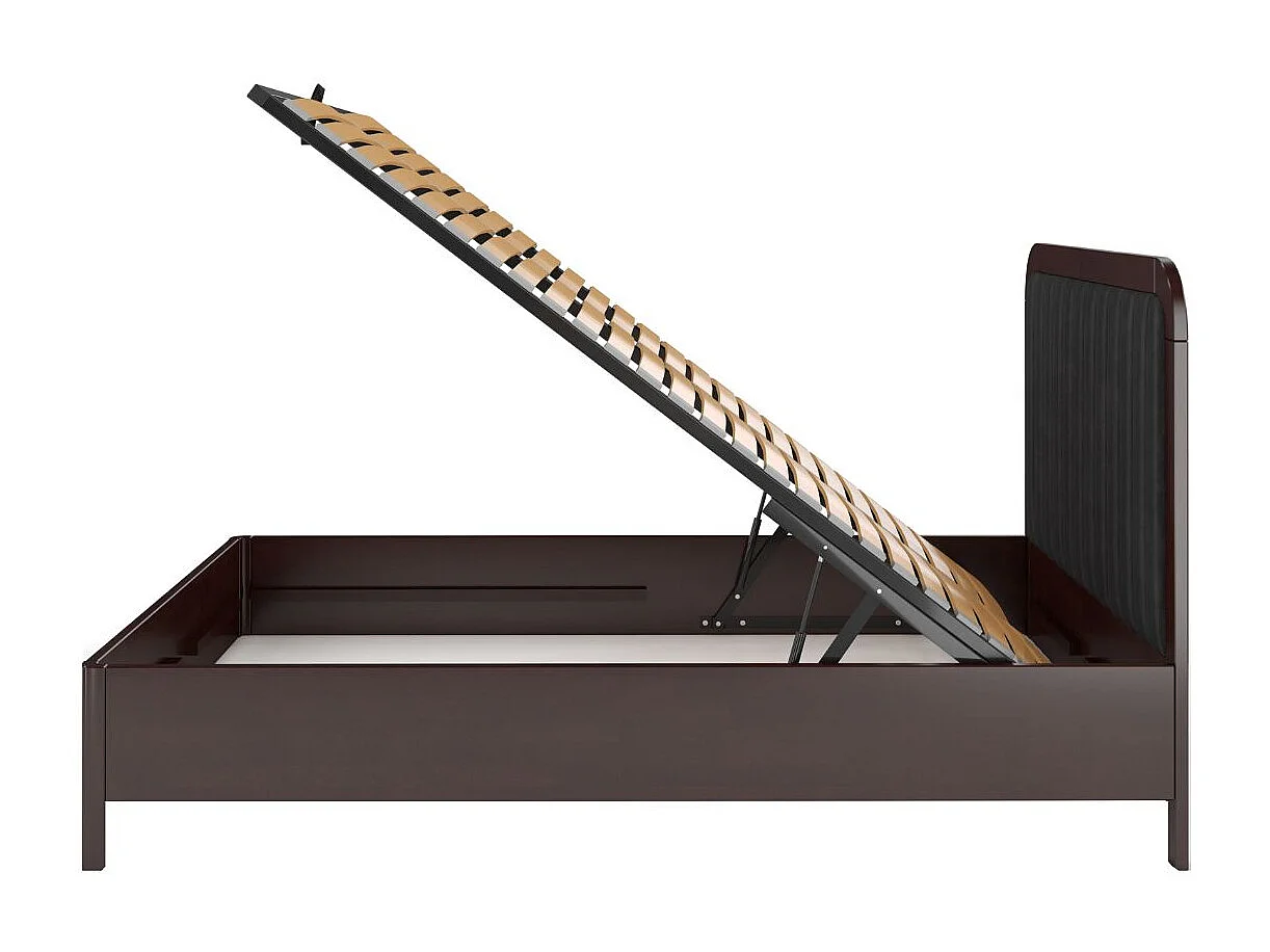 Łóżko bukowe Visby MODENA BC, 180X200, palisander/czarny