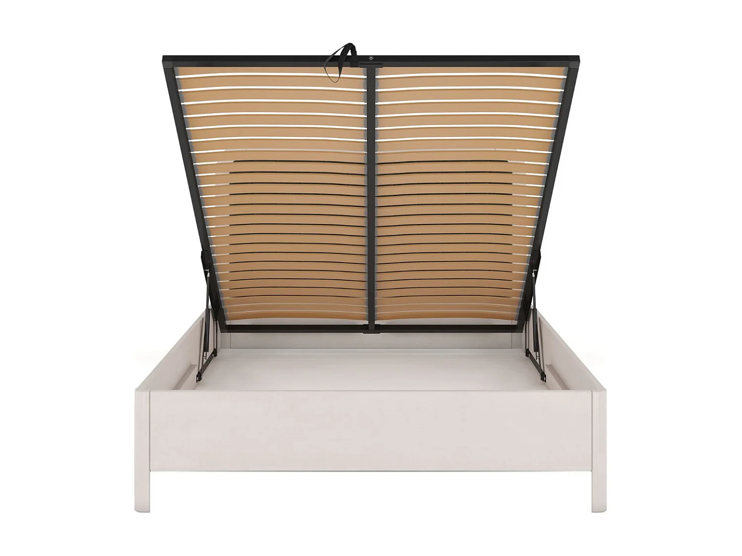 Massivholzbett Modena mit lattenrost und bettkasten, buche - lackiert, weiß/schwarz, 160x200