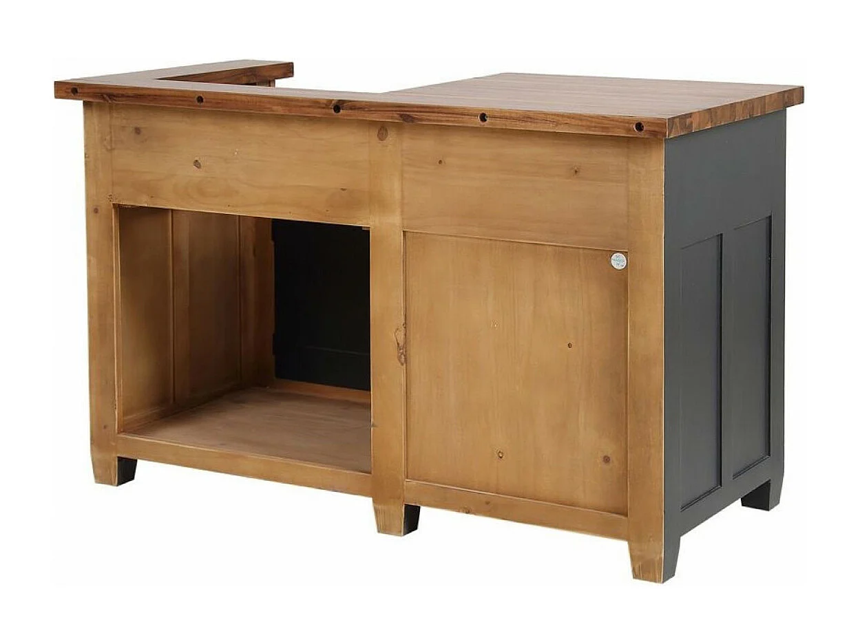 Meuble évier Bois Noir - Brocante Interior's