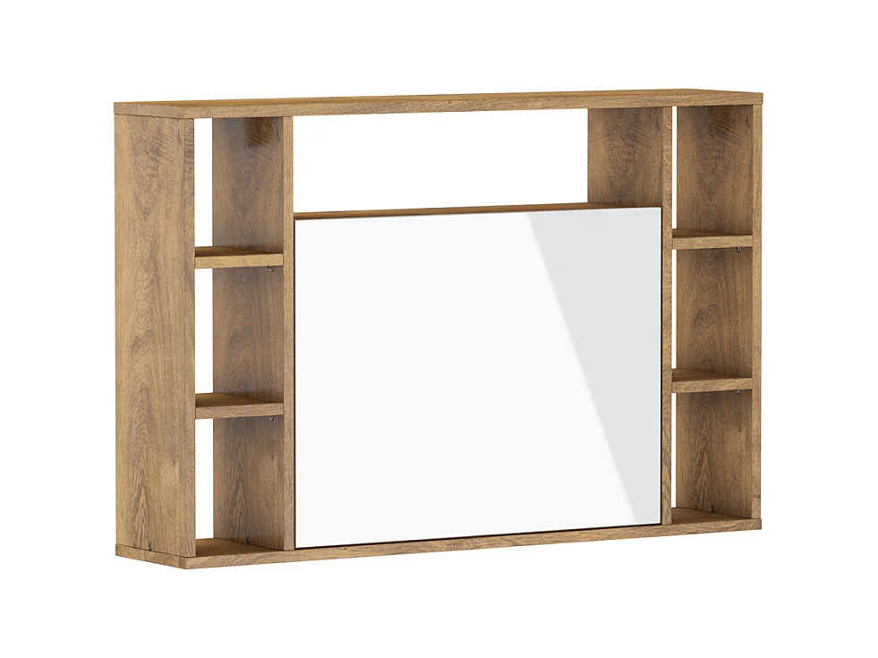 Bureau suspendu MUSE chêne bordeaux / blanc brillant