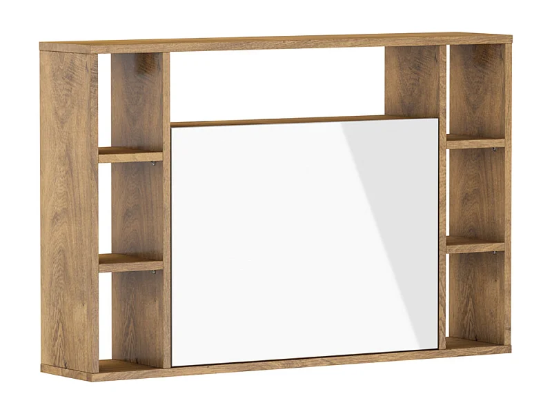 Hangend bureau MUSE Bordeaux eiken / wit glanzend