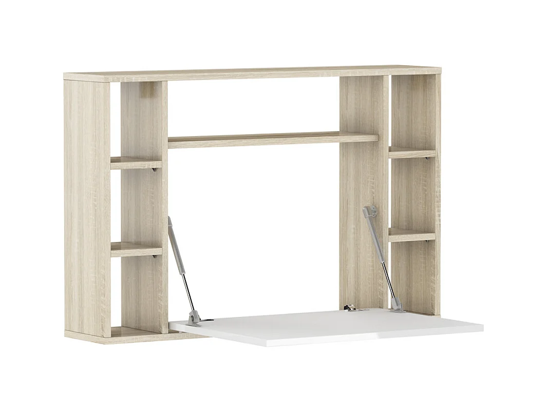 Escritorio suspendido MUSE roble sonoma / blanco brillante