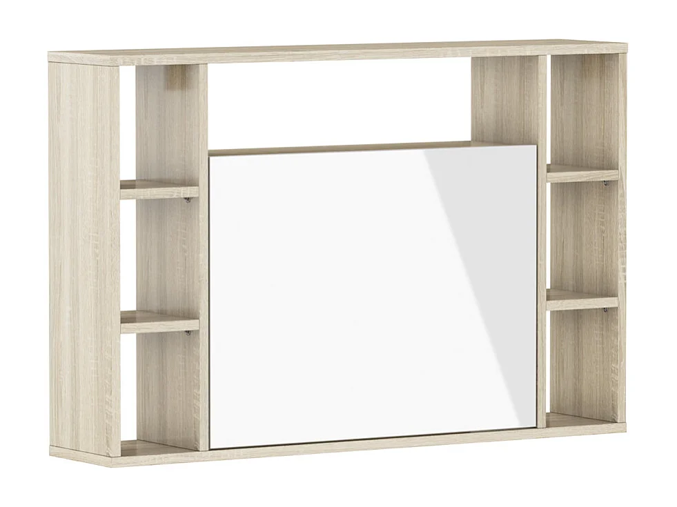 Hangend bureau MUSE Sonoma eiken / wit glanzend