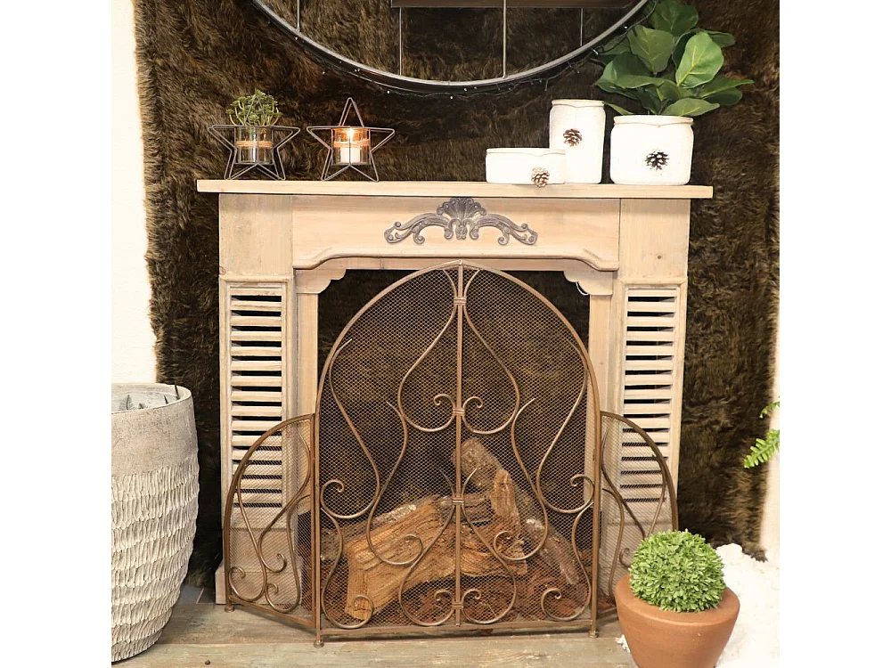 Photophore bougie bougeoir lanterne Noël jardin métal verre gris Ø20cm