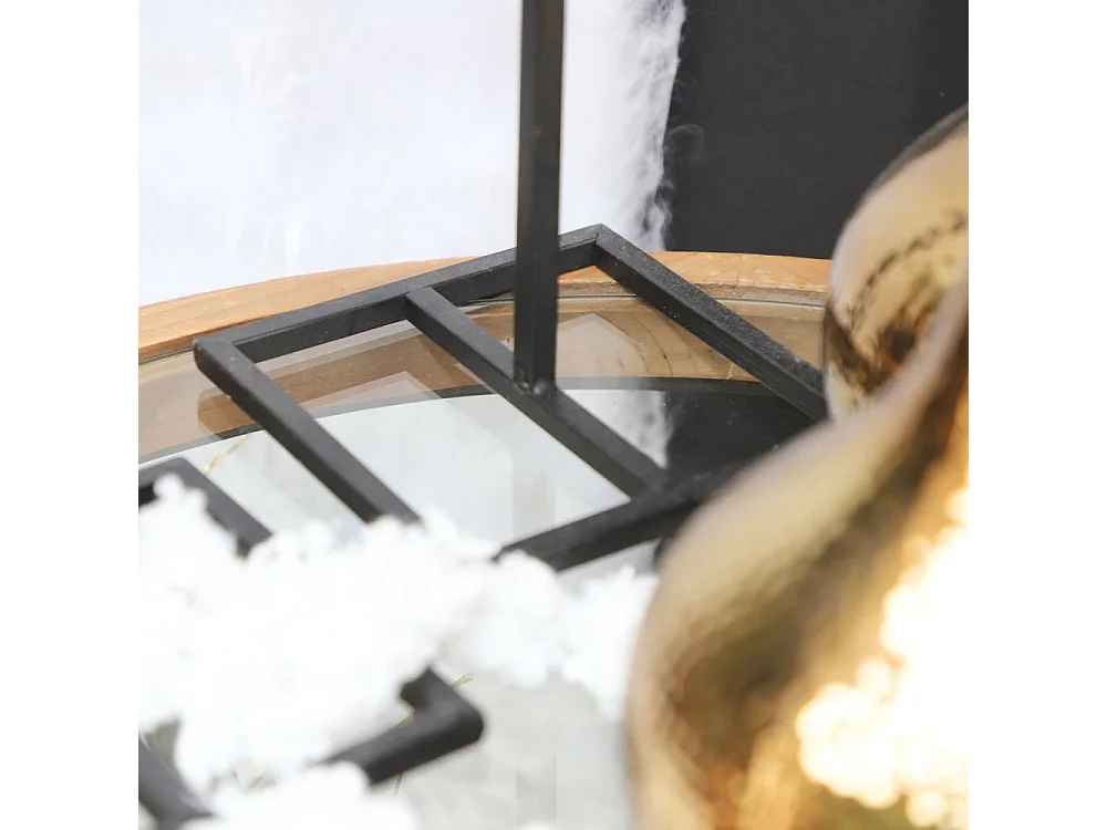 Bougeoir sur pied en métal noir 11 x 11 x 52.5cm