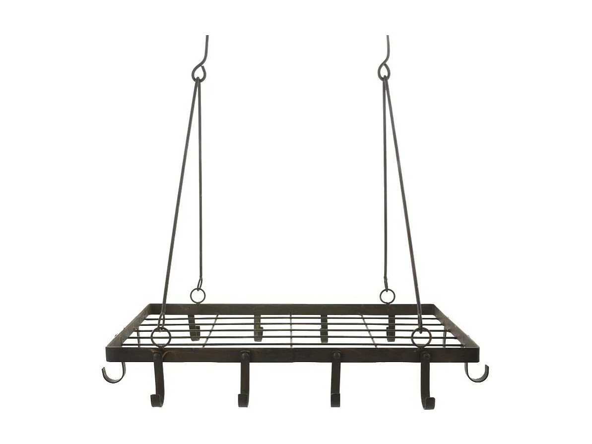 Porte jambon en fer forgé marron 50 x 28 cm