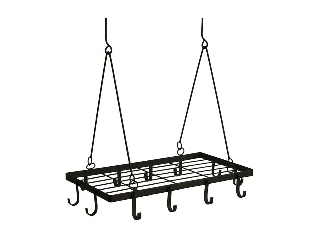 Porte jambon en fer forgé marron 50 x 28 cm