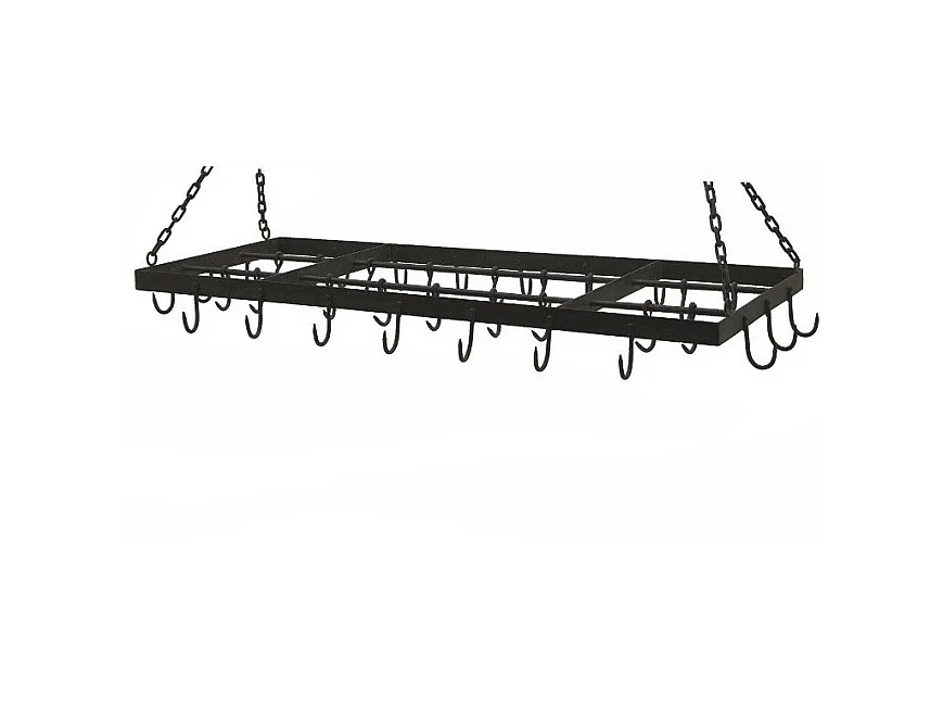 Porte jambon en fer forgé marron 120 x 52 cm