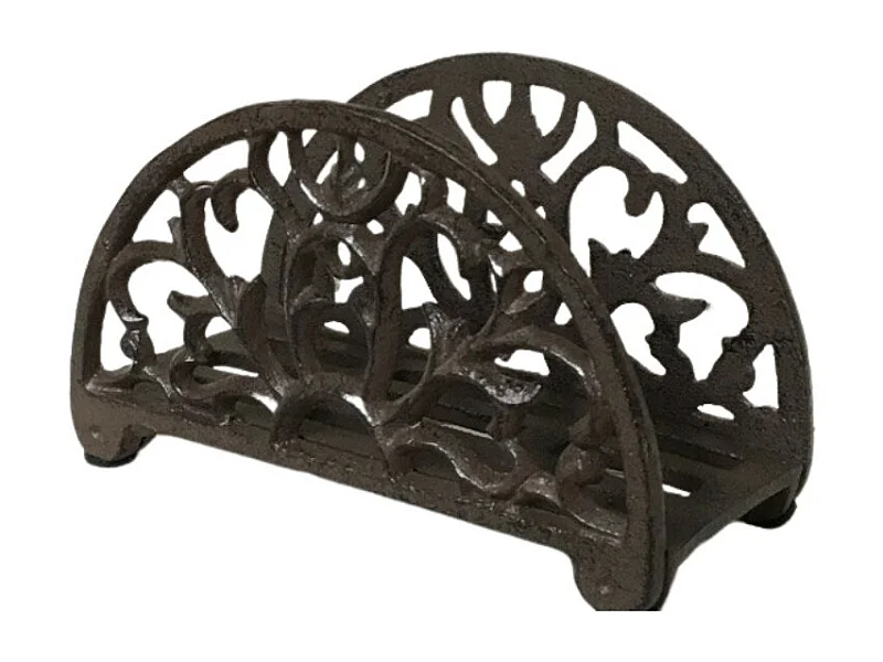 Porte éponge évier cuisine en fonte marron 13 x 7 x 6 cm