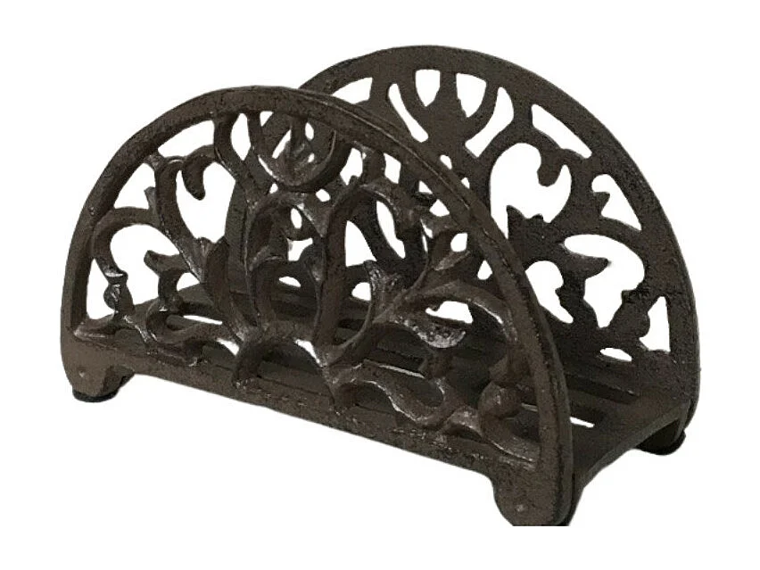 Porte éponge évier cuisine en fonte marron 13 x 7 x 6 cm