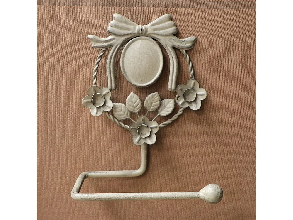 Dérouleur papier toilette en fer forgé marron 20 x 17 x 9 cm