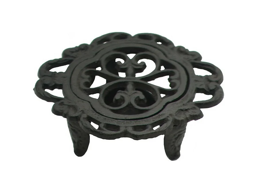 Chauffe plat en fonte marron 15 x 13 x 5 cm