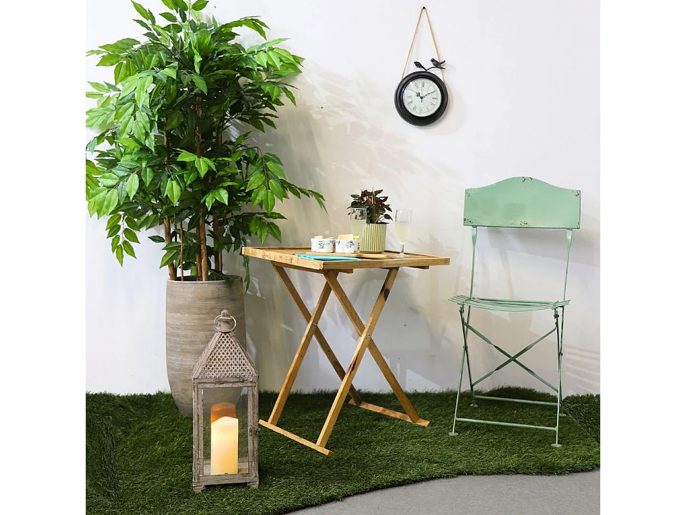 Table en bois marron 45 x 45 x 55cm