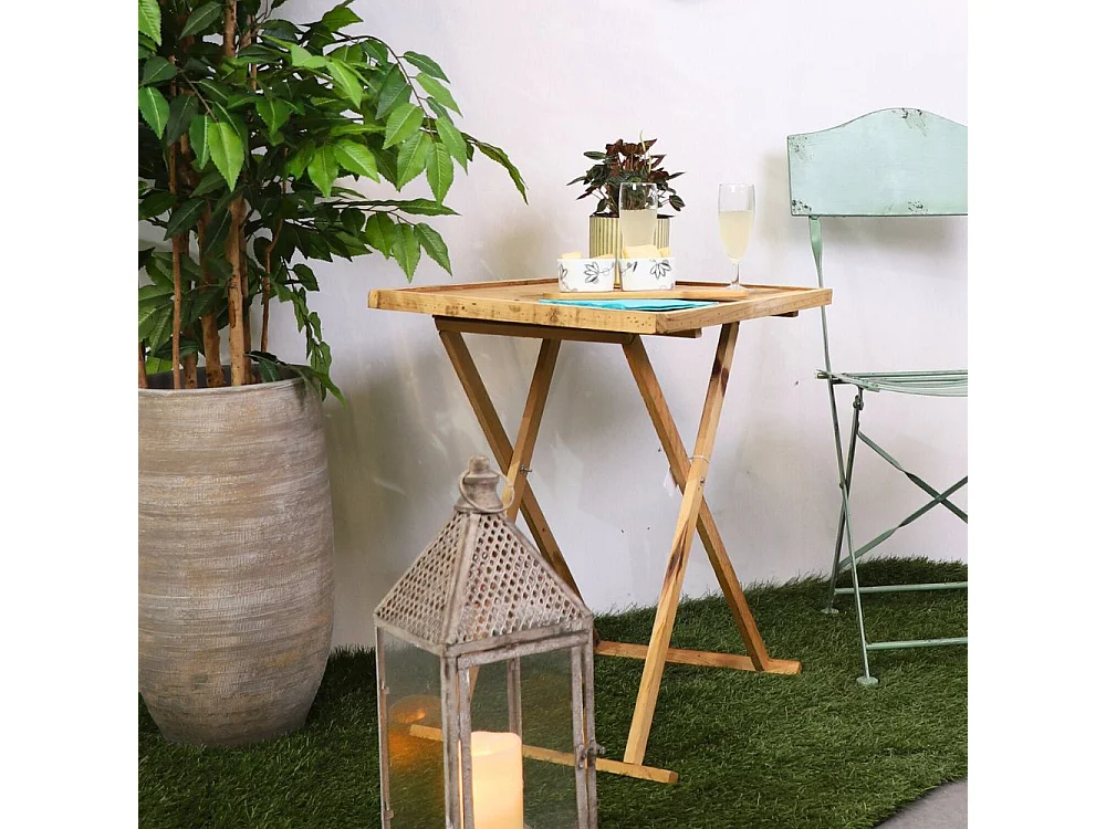 Table en bois marron 45 x 45 x 55cm