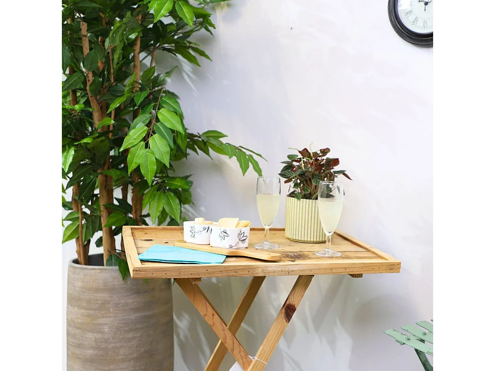 Table en bois marron 45 x 45 x 55cm