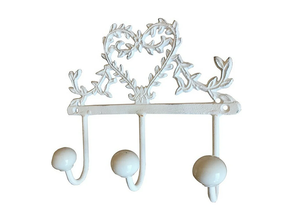 Porte torchons en métal blanc 14 x 16 cm