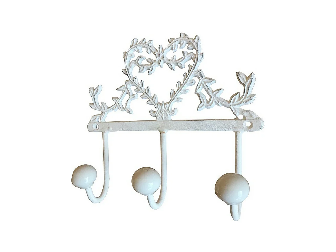 Porte torchons en métal blanc 14 x 16 cm