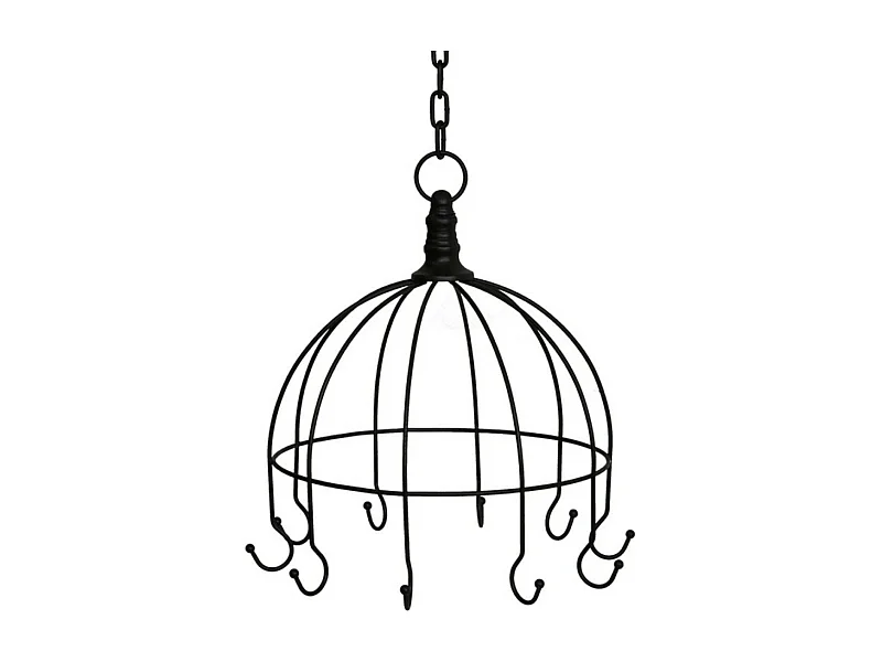 Suspension en métal noir 28 x 105cm