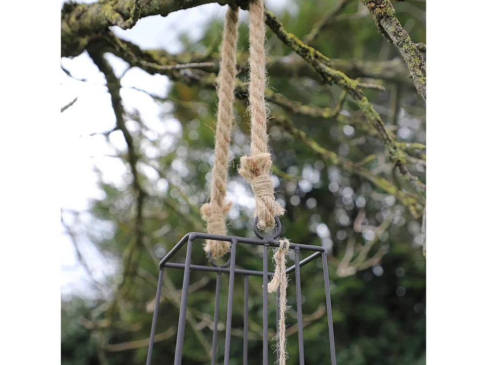 Lanterne jardin extérieur à poser bougie ancienne métal noir 36cm