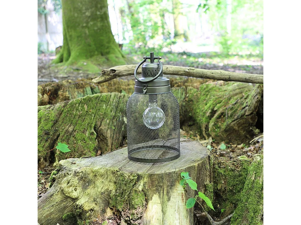 Lampe à poser industrielle salon ampoule métal marron 47cm