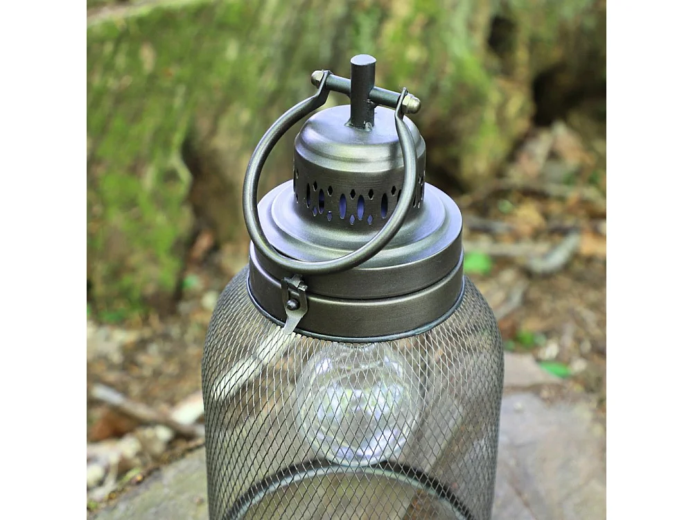 Lampe à poser industrielle salon ampoule métal marron 47cm