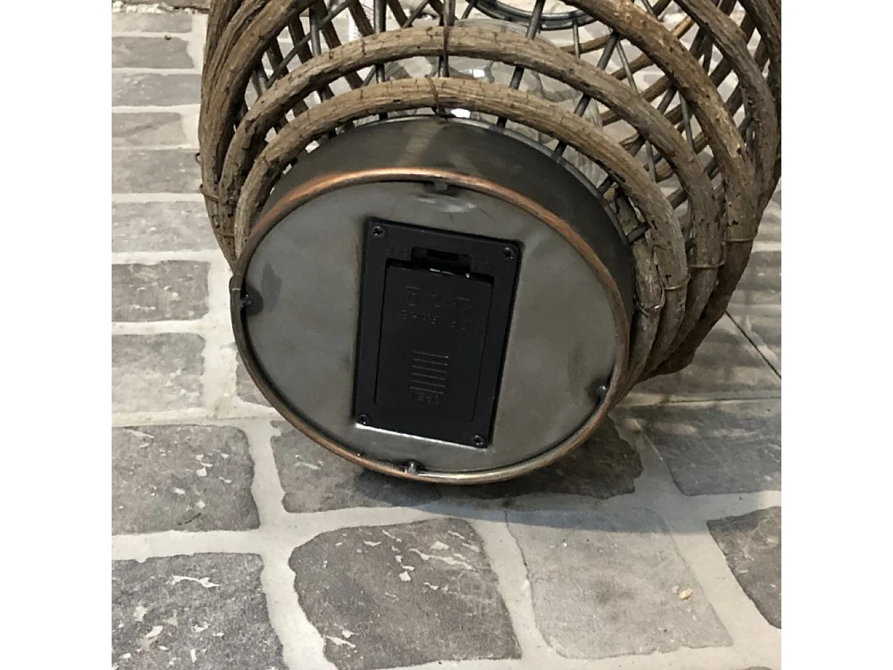 Lanterne extérieur jardin à poser ancienne bois marron 34cm