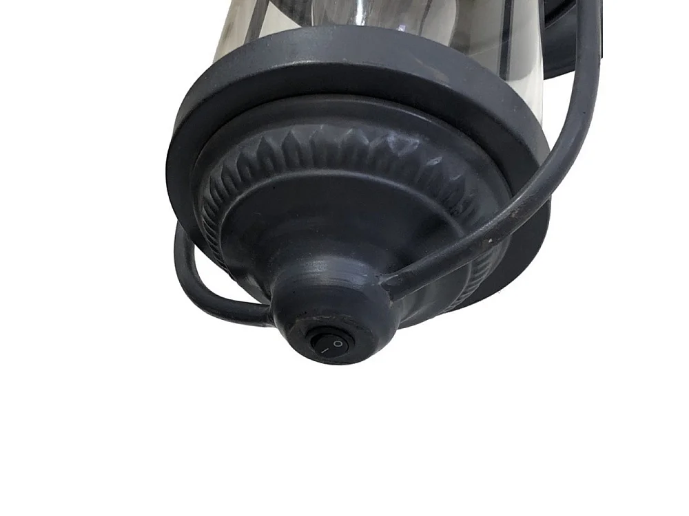 Lampe extérieur jardin applique murale industriel métal gris 47cm