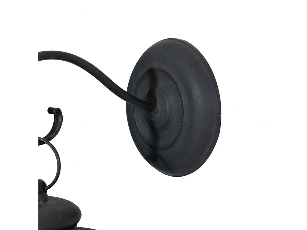 Lampe extérieur jardin applique murale industriel métal gris 47cm