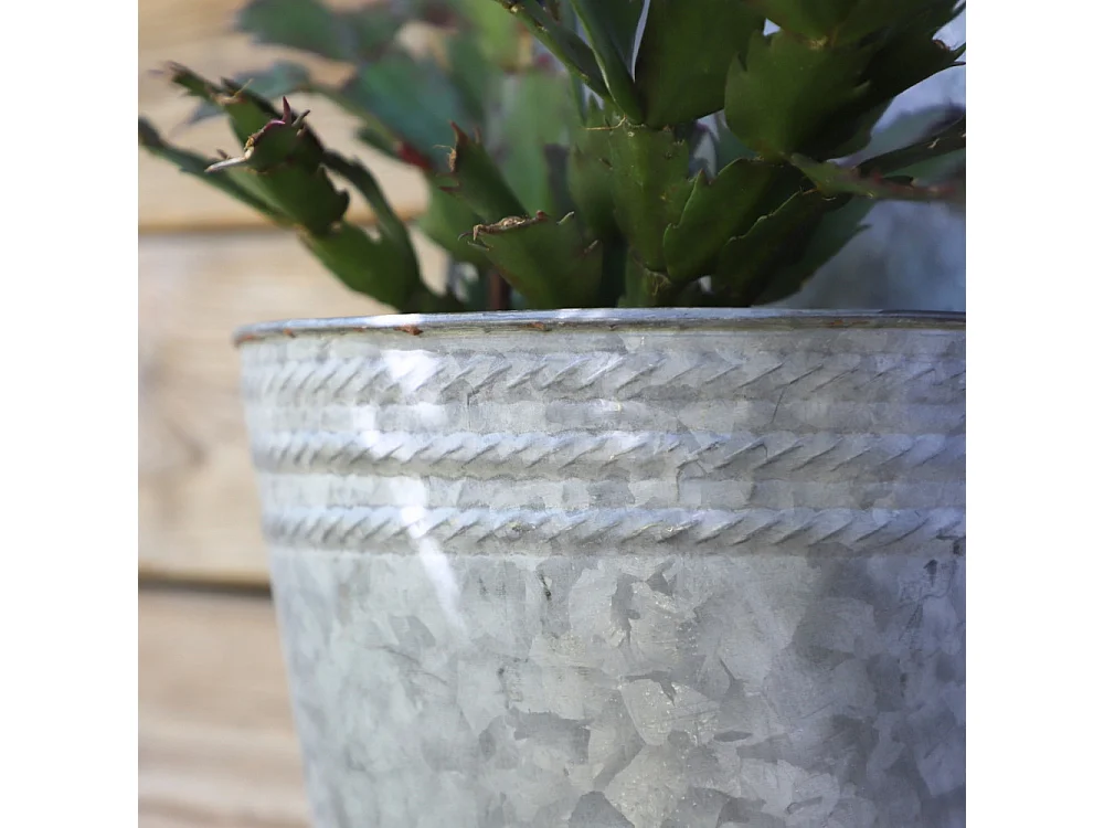 Porte plante mural en métal gris 25.5 x 15 x 46 cm