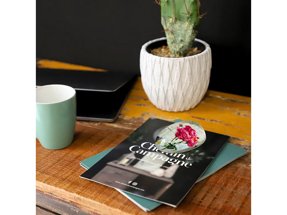 Presse papier sulfure en verre multicolores 9 x 6 x 3 cm