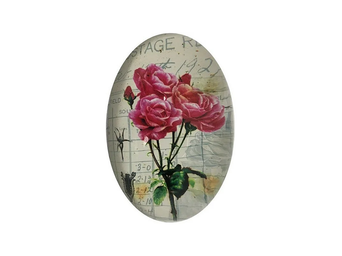 Presse papier sulfure en verre multicolores 9 x 6 x 3 cm