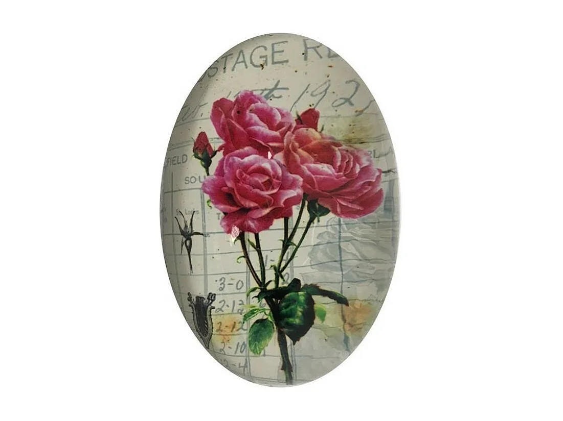 Presse papier sulfure en verre multicolores 9 x 6 x 3 cm