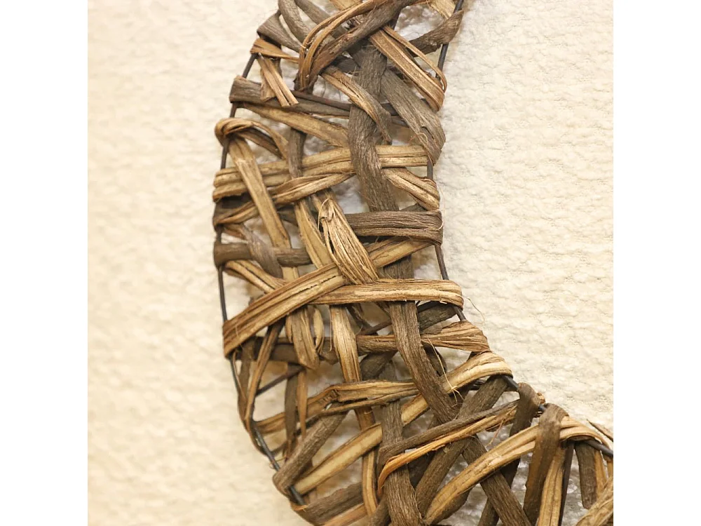 Croissant de lune en osier marron 28cm