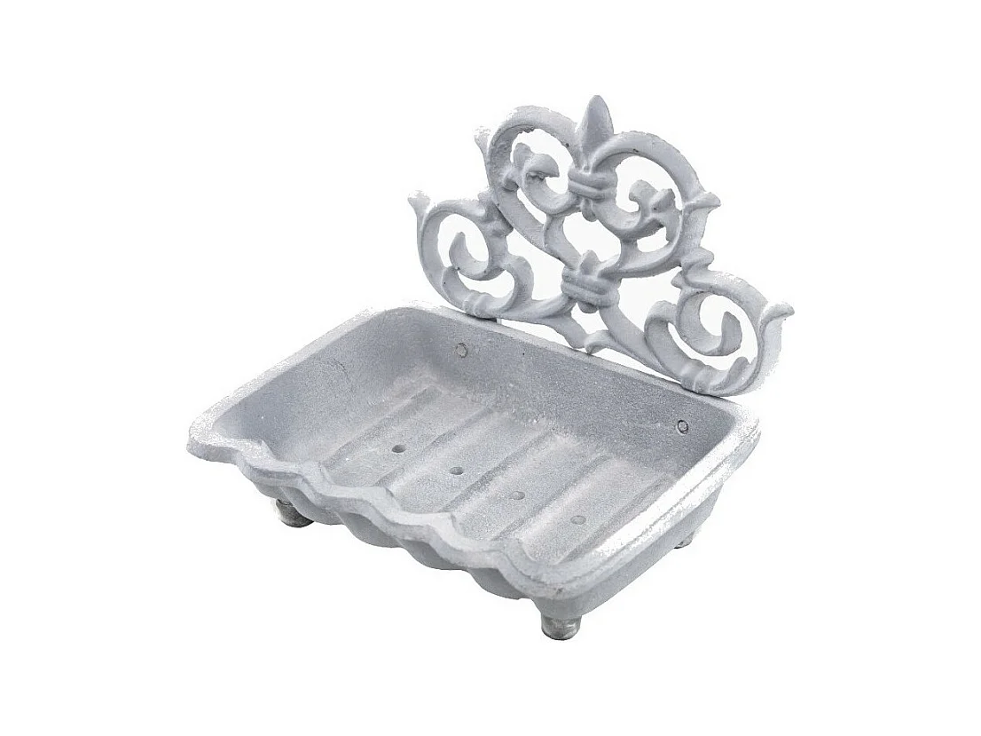 Porte savon en fonte gris 15.5 x 11 cm