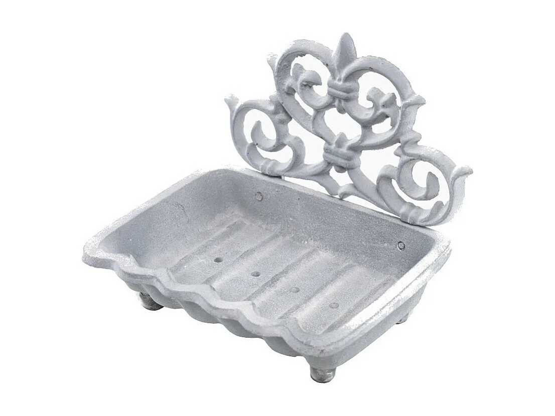Porte savon en fonte gris 15.5 x 11 cm