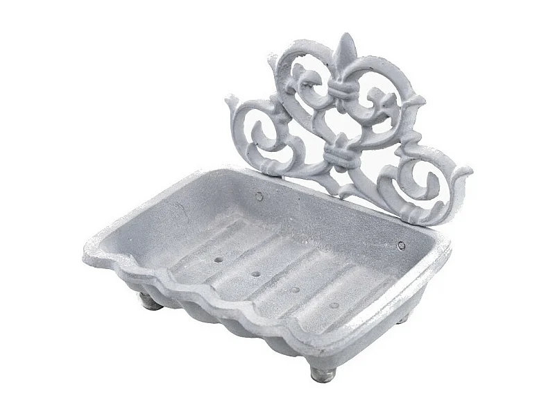 Porte savon en fonte gris 15.5 x 11 cm