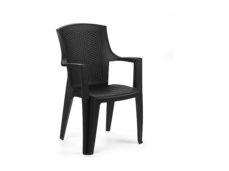 Sillones Exterior - Paradis - Gris-Antrácita - 55x60x91cm - Set 4ud - Cojines Incluidos