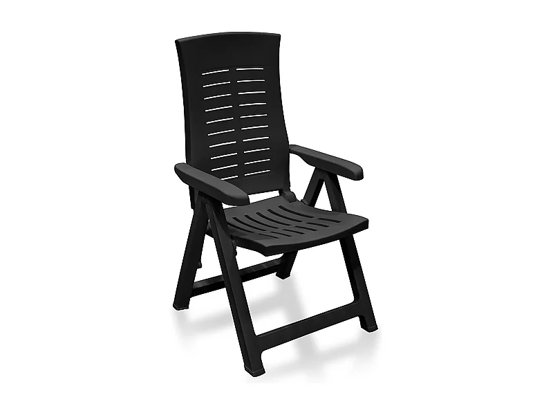 Sillones plegables Exterior - Monza - Gris-Antrácita - 58x62x108cm - Set 4ud