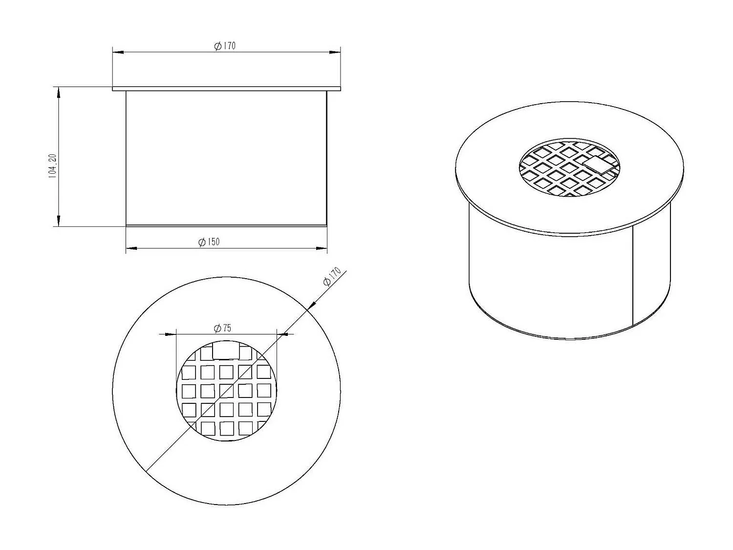 Bruciatore a bioetanolo per camino 1,5 L, in acciaio inox ø17 cm