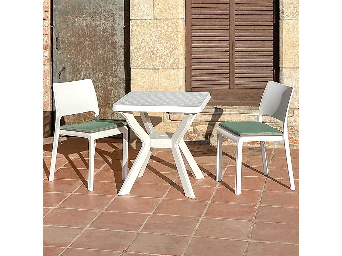 Sillas Exterior - City - Blanco - 53x47x82cm - Set 8ud