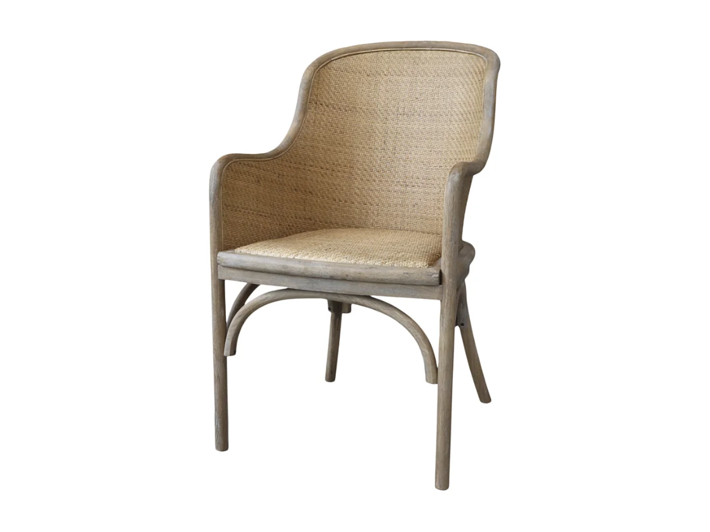 Chaise de bureau en osier marron 56.5 x 56 x 91 cm