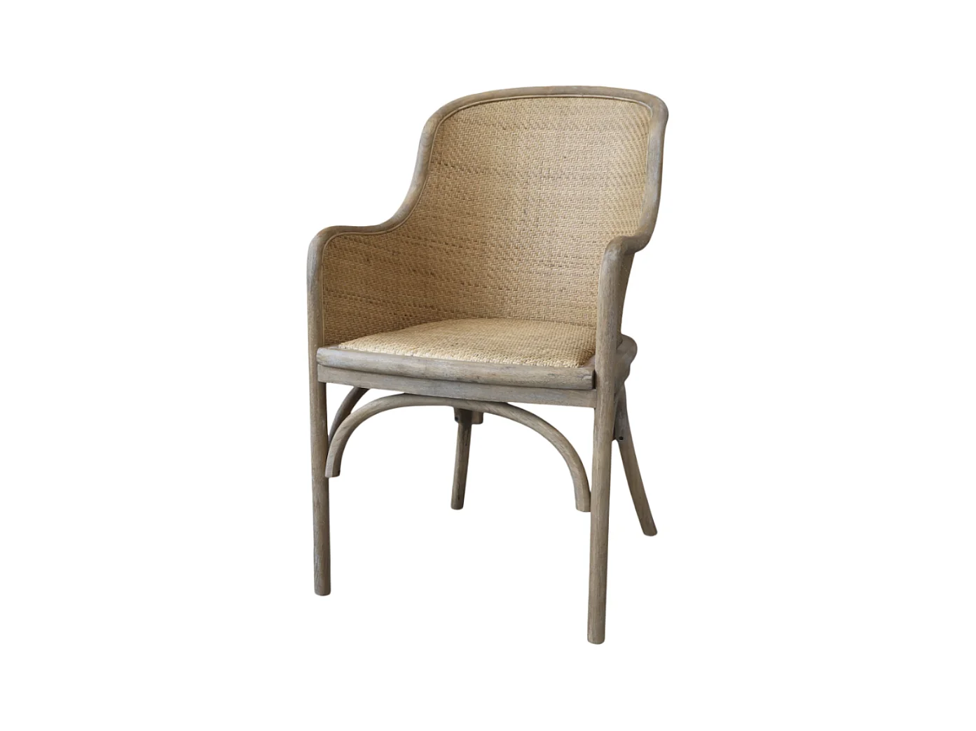 Chaise de bureau en osier marron 56.5 x 56 x 91 cm