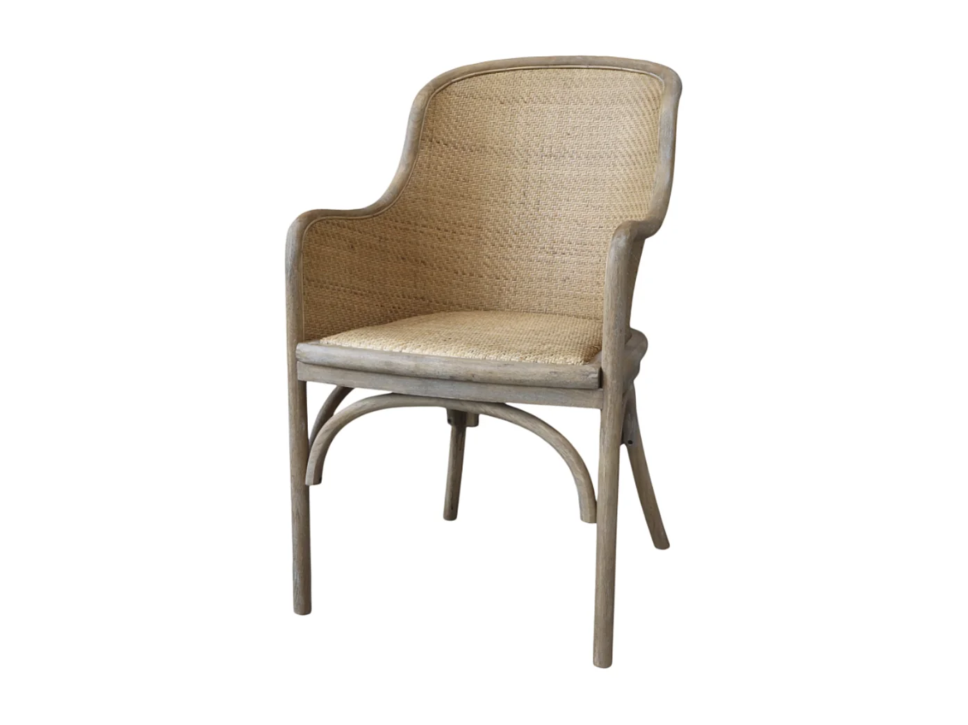 Chaise de bureau en osier marron 56.5 x 56 x 91 cm