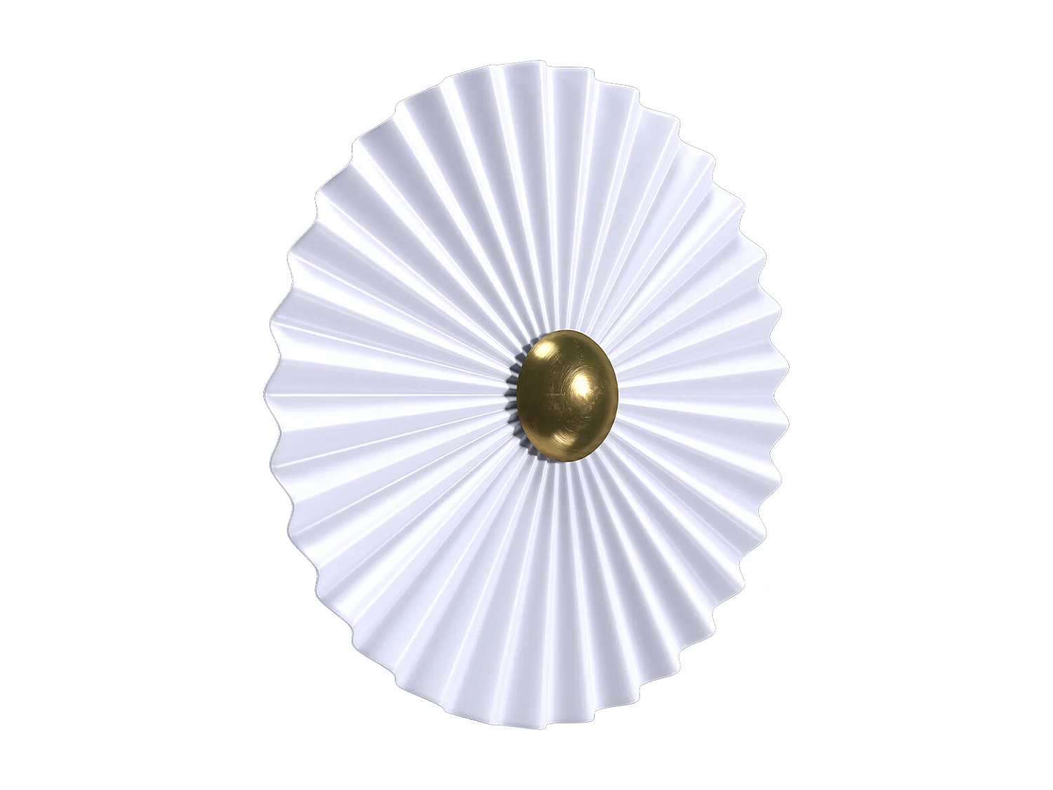 Wandlampe Wandleuchte Blume aus weißem und goldenem Metall - 30CM