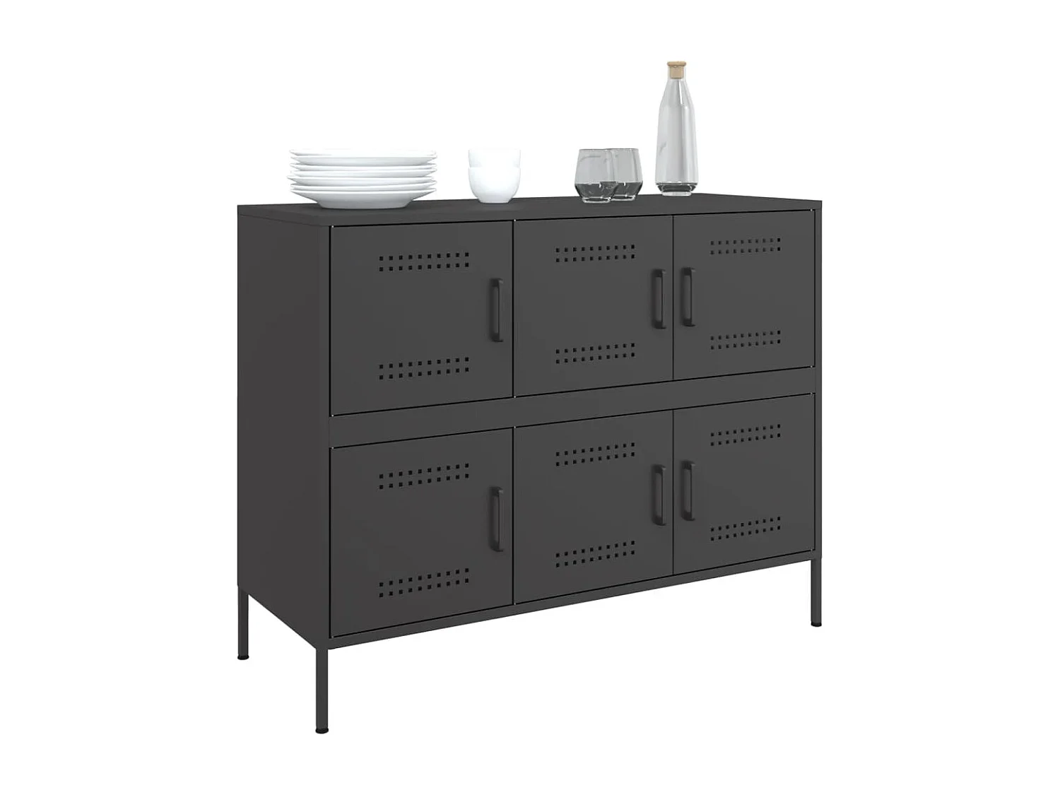 Sideboard Schwarz 100,5x39x79 cm Stahl