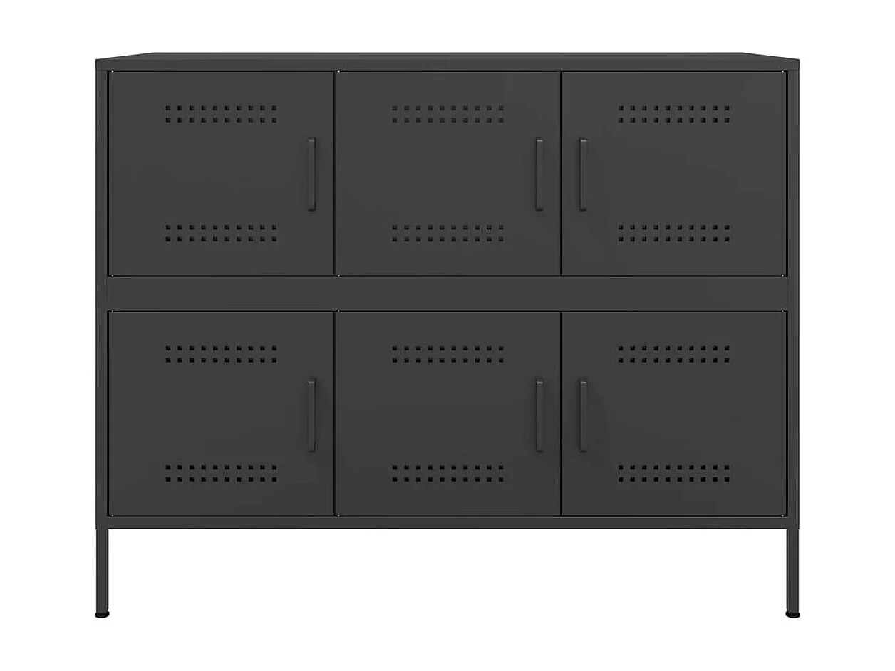 Sideboard Schwarz 100,5x39x79 cm Stahl